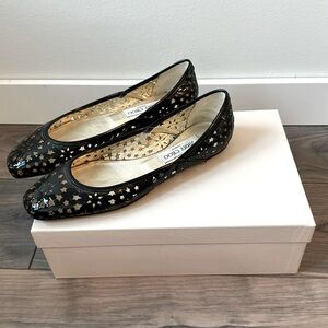 JIMMY CHOO patent flats
